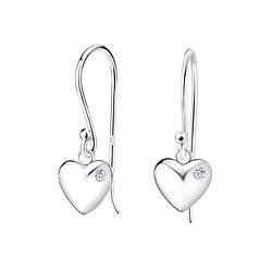 Wholesale Sterling Silver Heart Earrings - JD10014