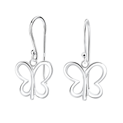 Wholesale Sterling Silver Butterfly Earrings - JD10130