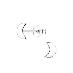 Wholesale Sterling Silver Moon Ear Studs - JD10094