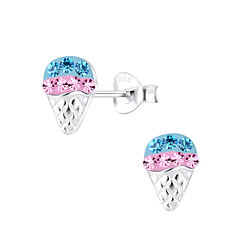 Wholesale Sterling Silver Ice Cream Ear Studs - JD10055