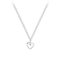 Wholesale Sterling Silver Heart Necklace - JD10005