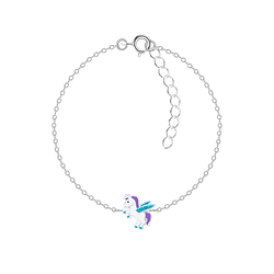 Wholesale Sterling Silver Winged Unicorn Bracelet - JD6587
