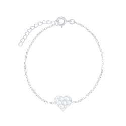 Wholesale Sterling Silver Heart Bracelet - JD7910