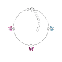 Wholesale Sterling Silver Butterfly Bracelet - JD7936