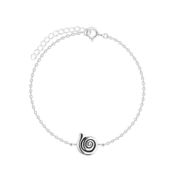 Wholesale Sterling Silver Spiral Shell Bracelet - JD8603