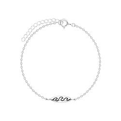 Wholesale Sterling Silver Surfboard Bracelet - JD8614