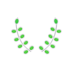 Wholesale Sterling Silver Olive Leaf Ear Climbers - JD5350