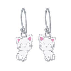 Wholesale Sterling Silver Cat Earrings - JD2005