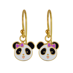 Wholesale Sterling Silver Panda Earrings - JD2975
