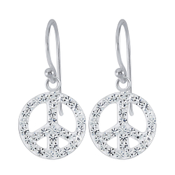 Wholesale Sterling Silver Peace Earrings - JD2118