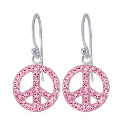 Wholesale Sterling Silver Peace Earrings - JD2118