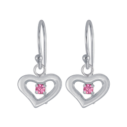 Wholesale Sterling Silver Heart Earrings - JD4044