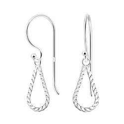 Wholesale Sterling Silver Teardrop Earrings - JD8168