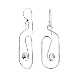 Wholesale Sterling Silver Spiral Earrings - JD8508