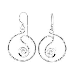 Wholesale Sterling Silver Spiral Earrings - JD8510