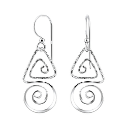 Wholesale Sterling Silver Spiral Earrings - JD8522