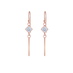 Wholesale Sterling Silver Geometric Cubic Zirconia Earrings - JD5657