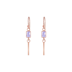 Wholesale Sterling Silver Geometric Cubic Zirconia Earrings - JD5673