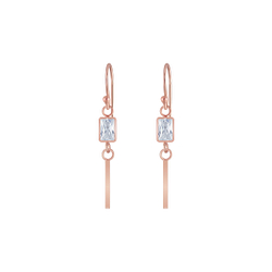 Wholesale Sterling Silver Geometric Cubic Zirconia Earrings - JD5673