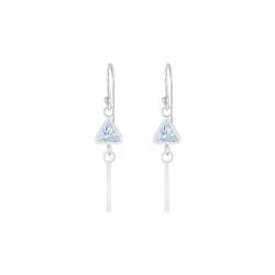 Wholesale Sterling Silver Geometric Cubic Zirconia Earrings - JD5155