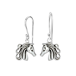 Wholesale Sterling Silver Horse Earrings - JD1411