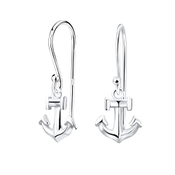 Wholesale Sterling Silver Anchor Earrings - JD9489