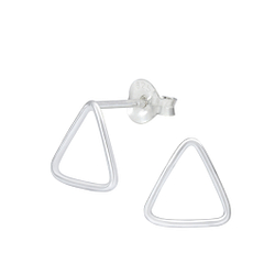 Wholesale Sterling Silver Triangle Ear Studs - JD1086
