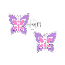 Wholesale Sterling Silver Butterfly Ear Studs - JD1881