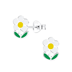 Wholesale Sterling Silver Flower Ear Studs - JD1743