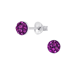 Wholesale Sterling Silver Crystal Ear Studs - JD5572