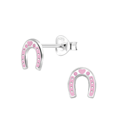 Wholesale Sterling Silver Horseshoe Ear Studs - JD6818