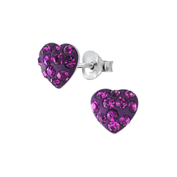 Wholesale Sterling Silver Heart Ear Studs - JD1911