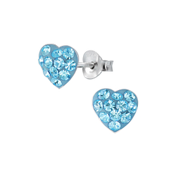 Wholesale Sterling Silver Heart Ear Studs - JD1911