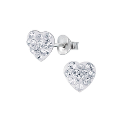 Wholesale Sterling Silver Heart Ear Studs - JD1911