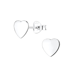 Wholesale Sterling Silver Heart Ear Studs - JD8271