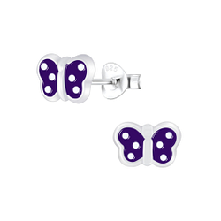 Wholesale Sterling Silver Butterfly Ear Studs - JD7521