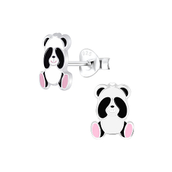 Wholesale Sterling Silver Panda Ear Studs - JD6813