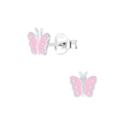 Wholesale Sterling Silver Butterfly Ear Studs - JD6106