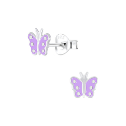 Wholesale Sterling Silver Butterfly Ear Studs - JD6109