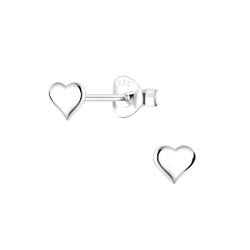 Wholesale Sterling Silver Heart Ear Studs - JD2139