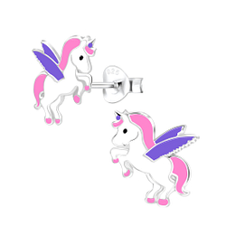 Wholesale Sterling Silver Unicorn Ear Studs - JD1942