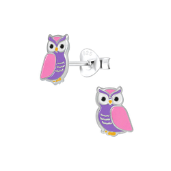 Wholesale Sterling Silver Owl Ear Studs - JD2131