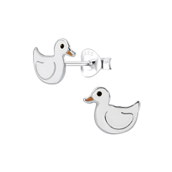 Wholesale Sterling Silver Duck Ear Studs - JD1857