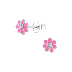 Wholesale Sterling Silver Flower Ear Studs - JD2129