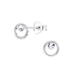 Wholesale Sterling Silver Circle Ear Studs - JD2115