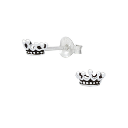 Wholesale Sterling Silver Crown Ear Studs - JD1091