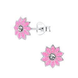 Wholesale Sterling Silver Flower Ear Studs - JD1996