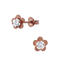 Wholesale Sterling Silver Flower Ear Studs - JD2212