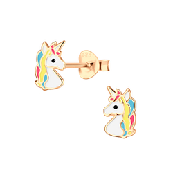 Wholesale Sterling Silver Unicorn Ear Studs - JD2428