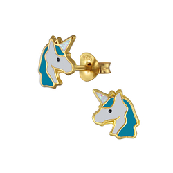 Wholesale Sterling Silver Unicorn Ear Studs - JD2950